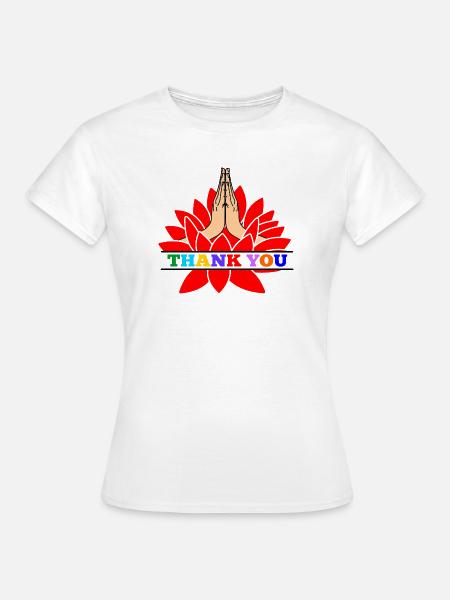 Danke namaste - Frauen T-Shirt - Weiß