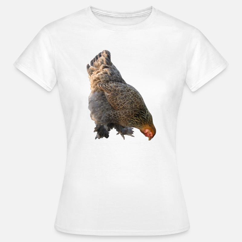 Høne - Dame-T-shirt - hvid