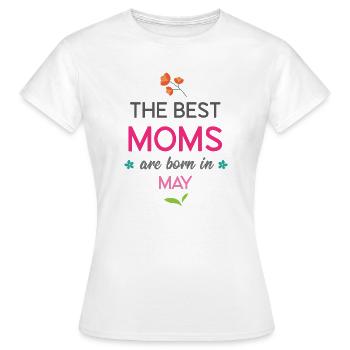 Die besten Mütter werden im Mai geboren - Frauen T-Shirt - Weiß - Vorne - AI Model Female 172 dark (172cm)