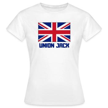 union jack, Angleterre, Londres - T-shirt Femme - blanc - Devant - AI Model Female 172 dark (172cm)