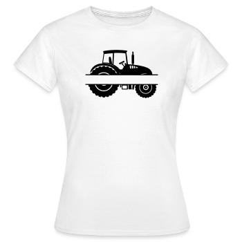Farm Tractor Emblem - Women's T-Shirt - white - Front - AI Model Female 172 dark (172cm)