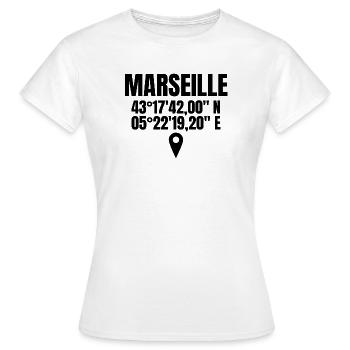 Marseille, ich bin Marseillais, es lebe Marseille - Frauen T-Shirt - Weiß - Vorne - AI Model Female 172 dark (172cm)