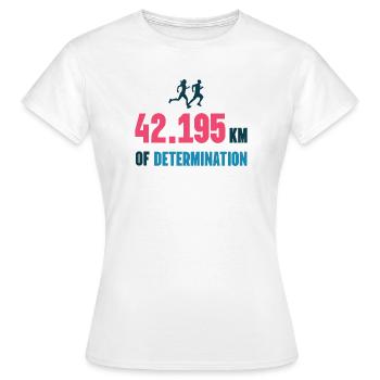Marathon - 42 195 km de détermination - T-shirt Femme - blanc - Devant - AI Model Female 172 dark (172cm)