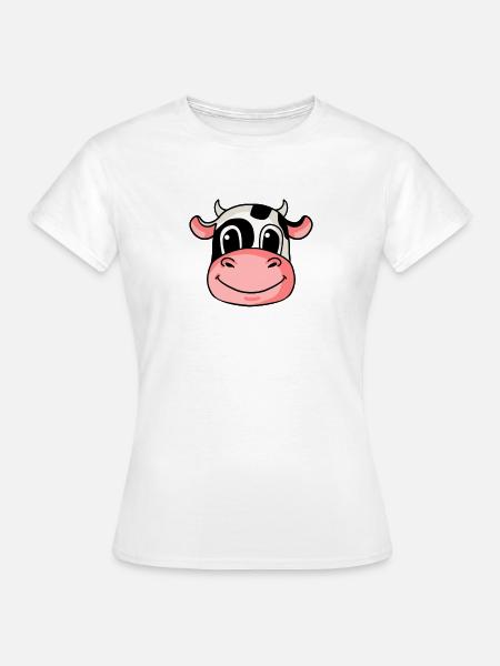 Kuh Kopf - Frauen T-Shirt - Weiß