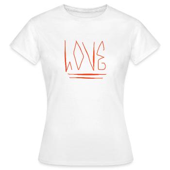 Love Liebe Amour - Women's T-Shirt - white - Front - AI Model Female 172 dark (172cm)