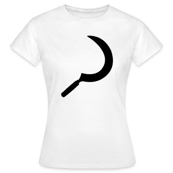 Image de l’ombre de faucille - T-shirt Femme - blanc - Devant - AI Model Female 172 dark (172cm)