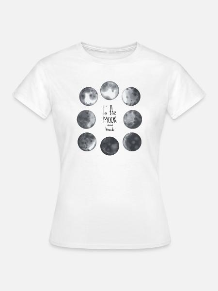 Mond Mosaik Neun Grautöne - Frauen T-Shirt - Weiß
