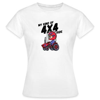 Nutzfahrzeug Traktor Statement Landleben Jungbauer - Frauen T-Shirt - Weiß - Vorne - AI Model Female 172 dark (172cm)