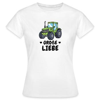 Kraftfahrzeug Herz Traktor Statement Landleben - Frauen T-Shirt - Weiß - Vorne - AI Model Female 172 dark (172cm)