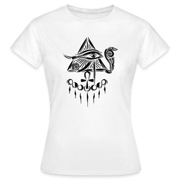 Horus Auge Horusauge - Frauen T-Shirt - Weiß - Vorne - AI Model Female 172 dark (172cm)