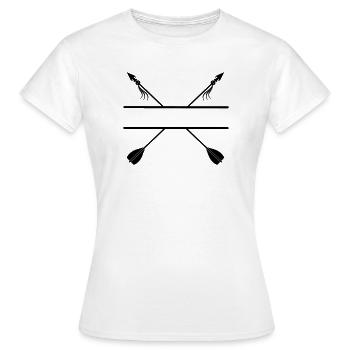 Wikingerpfeile Bogenschießen - Frauen T-Shirt - Weiß - Vorne - AI Model Female 172 dark (172cm)