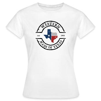 Contour du drapeau du Texas Lone Star - T-shirt Femme - blanc - Devant - AI Model Female 172 dark (172cm)