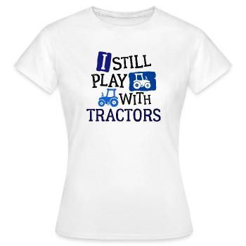 Véhicule Machines agricoles Tracteur Déclaration Tracteur - T-shirt Femme - blanc - Devant - AI Model Female 172 dark (172cm)