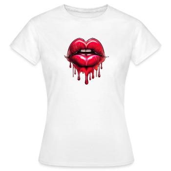 Lèvres - T-shirt Femme - blanc - Devant - AI Model Female 172 dark (172cm)