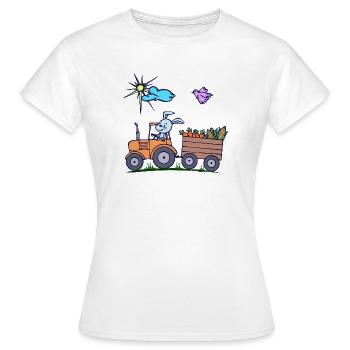 Tracteur agriculteur Véhicule de terrain Machines agricoles - T-shirt Femme - blanc - Devant - AI Model Female 172 dark (172cm)