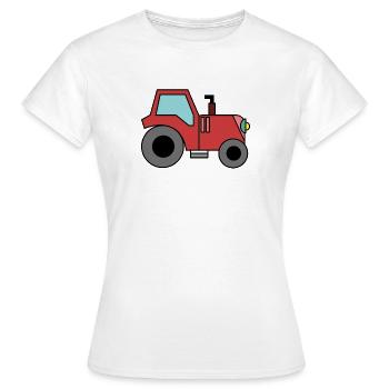 Tracteur agricole Machines agricoles Véhicule tracteur - T-shirt Femme - blanc - Devant - AI Model Female 172 dark (172cm)