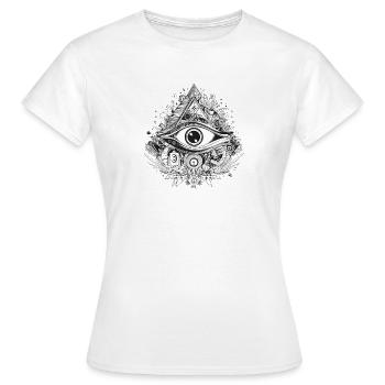 Mystisches Auge - Frauen T-Shirt - Weiß - Vorne - AI Model Female 172 dark (172cm)