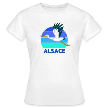 ALSACE, Alsace, Alsacien, Strasbourg - T-shirt Femme - blanc - Devant - AI Model Female 172 dark (172cm)