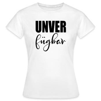 SCHRIFTZUG UNVERFÜGBAR - STATUS - Frauen T-Shirt - Weiß - Vorne - AI Model Female 172 dark (172cm)