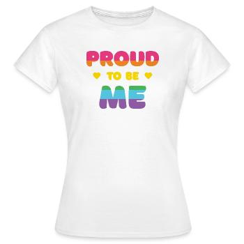 LGBTQ+ Fierté d’être moi - Mois de la fierté - T-shirt Femme - blanc - Devant - AI Model Female 172 dark (172cm)