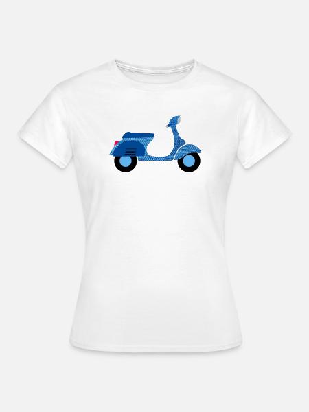 Roller Jeans Sommer Italien Freiheit Urlaub Retro - Frauen T-Shirt - Weiß