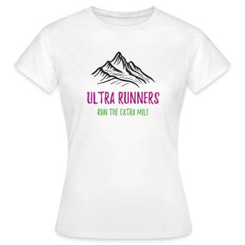Ultraläufer laufen die Extrameile - Frauen T-Shirt - Weiß - Vorne - AI Model Female 172 dark (172cm)