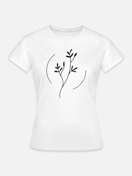 Zweig im kreis - Frauen T-Shirt - Weiß