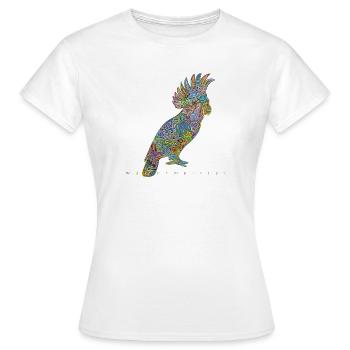Oiseau de la forêt tropicale - T-shirt Femme - blanc - Devant - AI Model Female 172 dark (172cm)