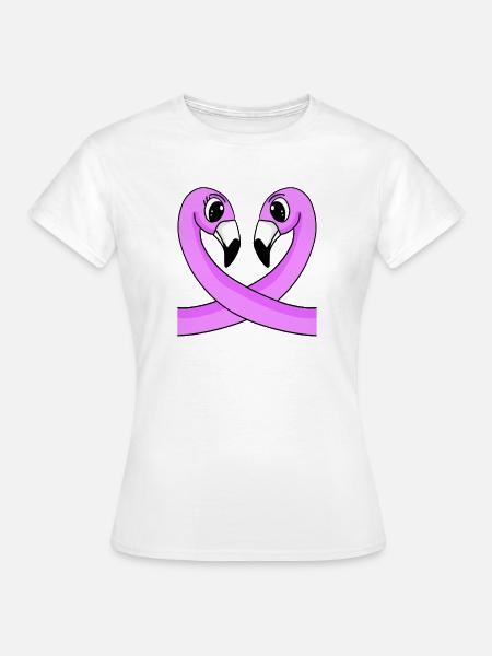 Flamingos Flamingo Liebe - Frauen T-Shirt - Weiß