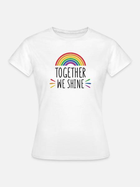 Pride Month - Gemeinsam glänzen wir - Frauen T-Shirt - Weiß