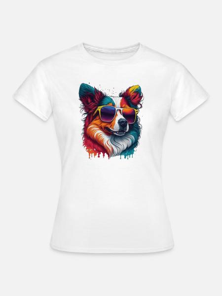 cooler Hund - Frauen T-Shirt - Weiß