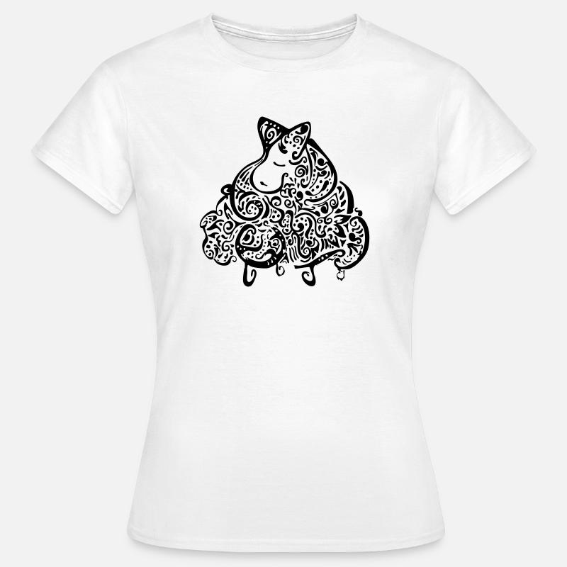 Abstract Sheep Ornaments - Women's T-Shirt - white