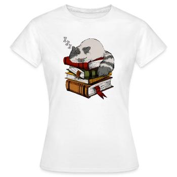 lecture, livres, étudier, lecteur - T-shirt Femme - blanc - Devant - AI Model Female 172 dark (172cm)