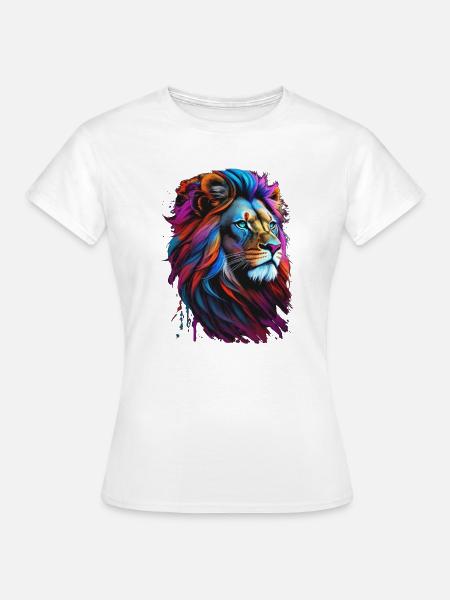 Löwe - Frauen T-Shirt - Weiß