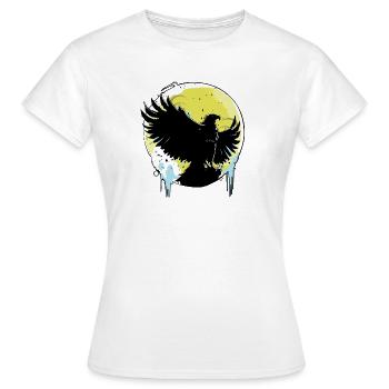 Adler vor Vollmond - Frauen T-Shirt - Weiß - Vorne - AI Model Female 172 dark (172cm)