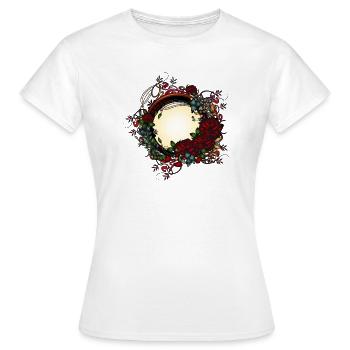 intemporelle belle roseraie Art Nouveau ornement - T-shirt Femme - blanc - Devant - AI Model Female 172 dark (172cm)