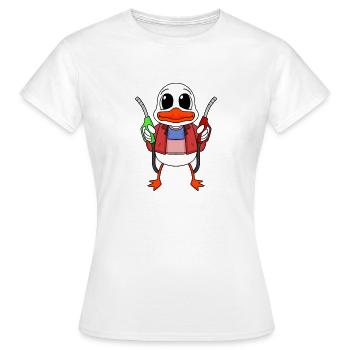 Préposé à la station-service Duck station-service - T-shirt Femme - blanc - Devant - AI Model Female 172 dark (172cm)