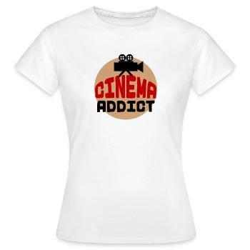 Movies Statement Filme Kamera Kino Dvd Abend - Frauen T-Shirt - Weiß - Vorne - AI Model Female 172 dark (172cm)