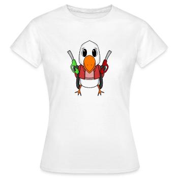 Tankwart Möwe Tankstelle - Frauen T-Shirt - Weiß - Vorne - AI Model Female 172 dark (172cm)