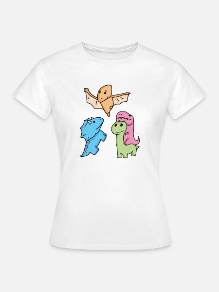 Dinosaurier - Frauen T-Shirt - Weiß