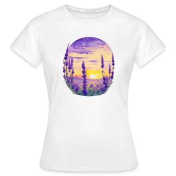 Champ de lavande - T-shirt Femme - blanc - Devant - AI Model Female 172 dark (172cm)