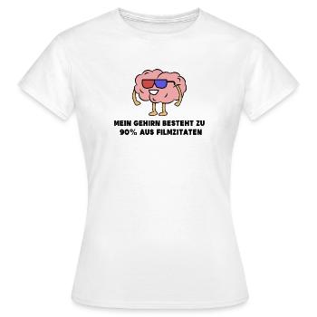 Déclaration de films Cinéma Regarder du cinéma en streaming - T-shirt Femme - blanc - Devant - AI Model Female 172 dark (172cm)