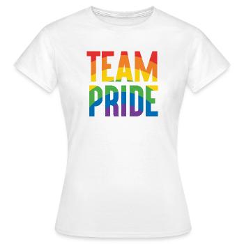 Mois de la fierté LGBT - Fierté d’équipe - T-shirt Femme - blanc - Devant - AI Model Female 172 dark (172cm)