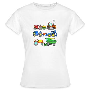 Véhicules de chantier - T-shirt Femme - blanc - Devant - AI Model Female 172 dark (172cm)