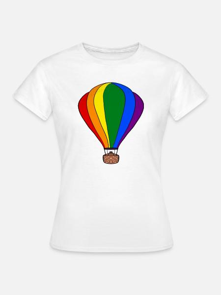 Regenbogen-Ballon - Frauen T-Shirt - Weiß