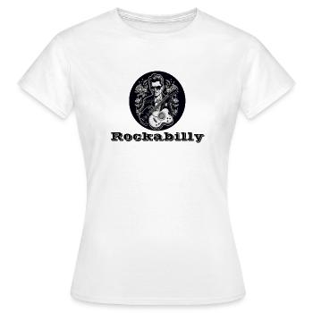 Rockabilly - T-shirt Femme - blanc - Devant - AI Model Female 172 dark (172cm)