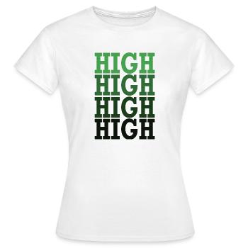Hoch - Frauen T-Shirt - Weiß - Vorne - AI Model Female 172 dark (172cm)