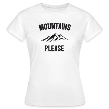 Berge bitte - Frauen T-Shirt - Weiß - Vorne - AI Model Female 172 dark (172cm)