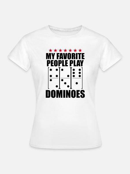 Domino Design - Frauen T-Shirt - Weiß