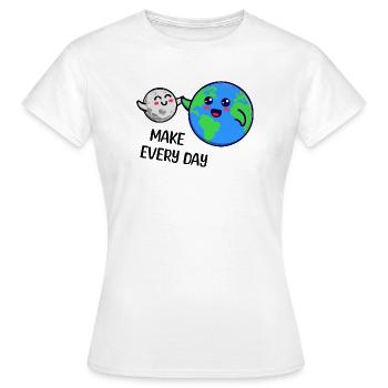 Mother Nature Earth Statement Environmental Protection Environment - Women's T-Shirt - white - Front - AI Model Female 172 dark (172cm)